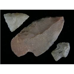 3 Hixton Quartzite Points.