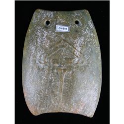 3 7/8" Chinese Turtle Carapace Pendant with Glyphs