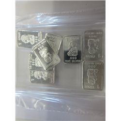 10 x .999 Silver "George Washington" bars
