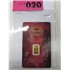 Image 2 : .999 Gold bar. Istanbul mint. 0.5 grain