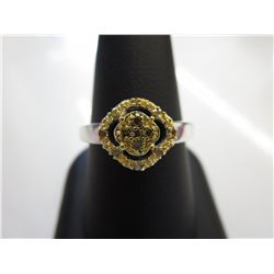 Rare - Red Diamond cluster ring