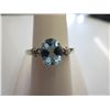 Image 1 : 2 carat Blue Topaz & Diamond ring