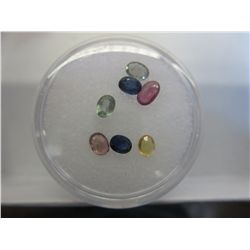 Genuine oval cut multi-colour Sapphires