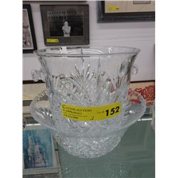 Crystal ice bucket and bowl