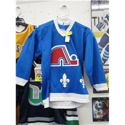 Children's sized Quebec Nordiques hockey jersey