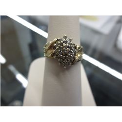 Diamond Cocktail ring, 10KT yellow gold