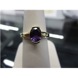 Amethyst ring, 14KT yellow gold