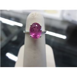 Pink Tourmaline Solitaire ring