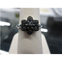 Black diamond ring, 7 black diamonds