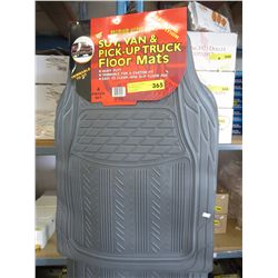 Grey vehicle mats for SUV, van and pickup truck