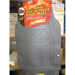 Grey vehicle mats for SUV, van and pickup truck
