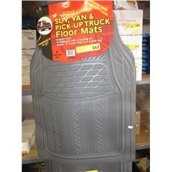 Grey vehicle mats for SUV, van and pickup truck
