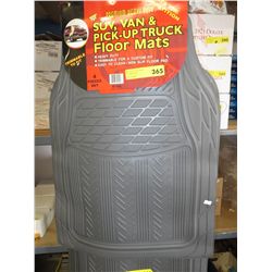 Grey vehicle mats for SUV, van and pickup truck