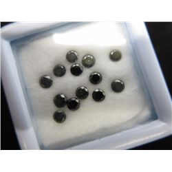 13 pieces of natural black diamond