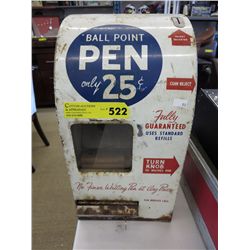 Vintage coin operated ball point pen dispenser