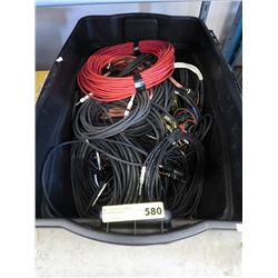 Bin of professional music equipment accessories