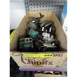Box of fishing reels
