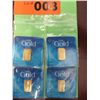 Image 2 : 4 x .999 solid gold quarter gram bars