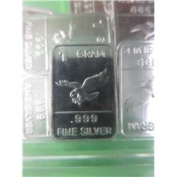10 x .999 American Eagle .999 solid silver bars