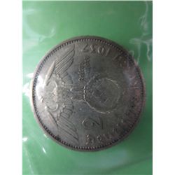 1937- 60% solid silver Eagle & Swastika Nazi coin