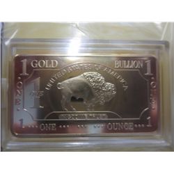 .999 gold clad -  American buffalo bar