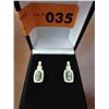 Image 2 : Brand new Emerald & Diamond Sterling earrings