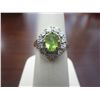 Image 1 : Peridot, Diamond & Silver cocktail ring
