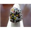Image 1 : Murano Glass custom made Silver ring