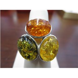 Custom .925 Silver Baltic Amber ring