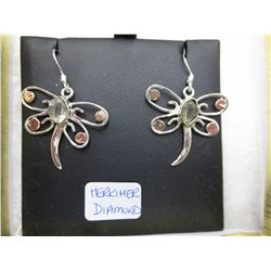 New Sterling Silver & Herkimer Diamond earrings