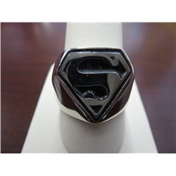 Stainless Steel collector's Super Man ring - NEW
