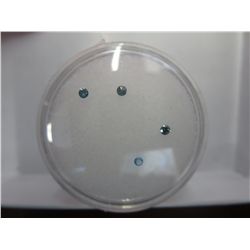 Four Blue Diamonds -round cut