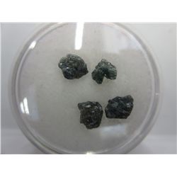 Four large uncut Blue Diamonds in the rough