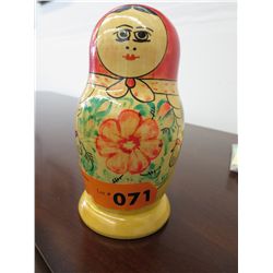USSR stamped & numbered 6 piece nesting doll set