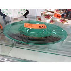 Signed hand blown art glass dish