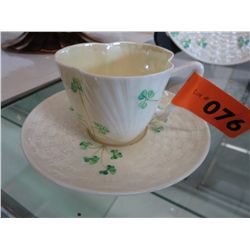 Belleek tea cup and saucer