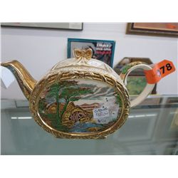 Vintage hand painted Sadler "The Old Mill" teapot
