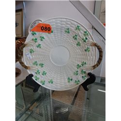 Belleek handled plate