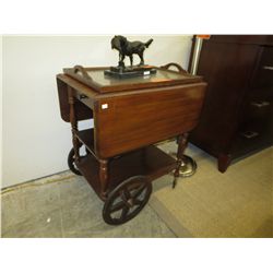 Antique tea trolley and tray