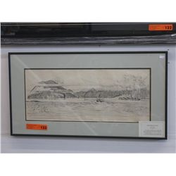 1970's Rick Charles Print, "Lone Cone in Cloud"