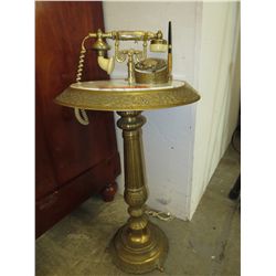Vintage marble telephone in stand