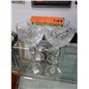 Image 1 : 6 Crystal long stemmed goblets