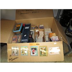 Large box of assorted sport & game trading cards