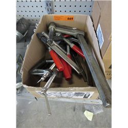 Box of assorted clamps