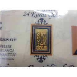 .999 solid gold 2013 American mint bar