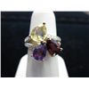 Image 1 : Garnet, amethyst & citrine cocktail ring