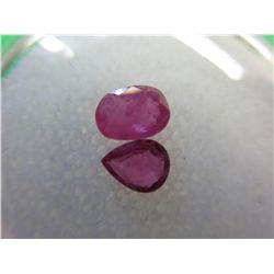 Two cut genuine Ruby Gemstones