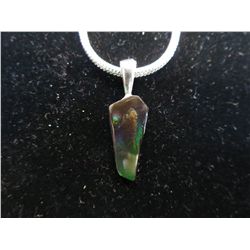 Sterling silver ammolite necklace