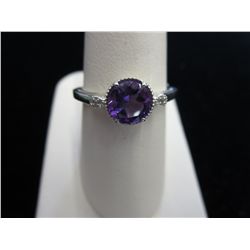 Amethyst & diamond dinner ring.
