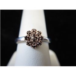 .15 carat red diamond cluster ring
